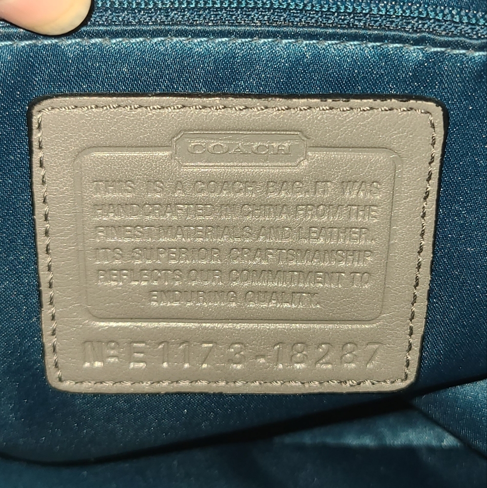 Coach Gray and Green Crossbody Bag - Picture 13 of 15
